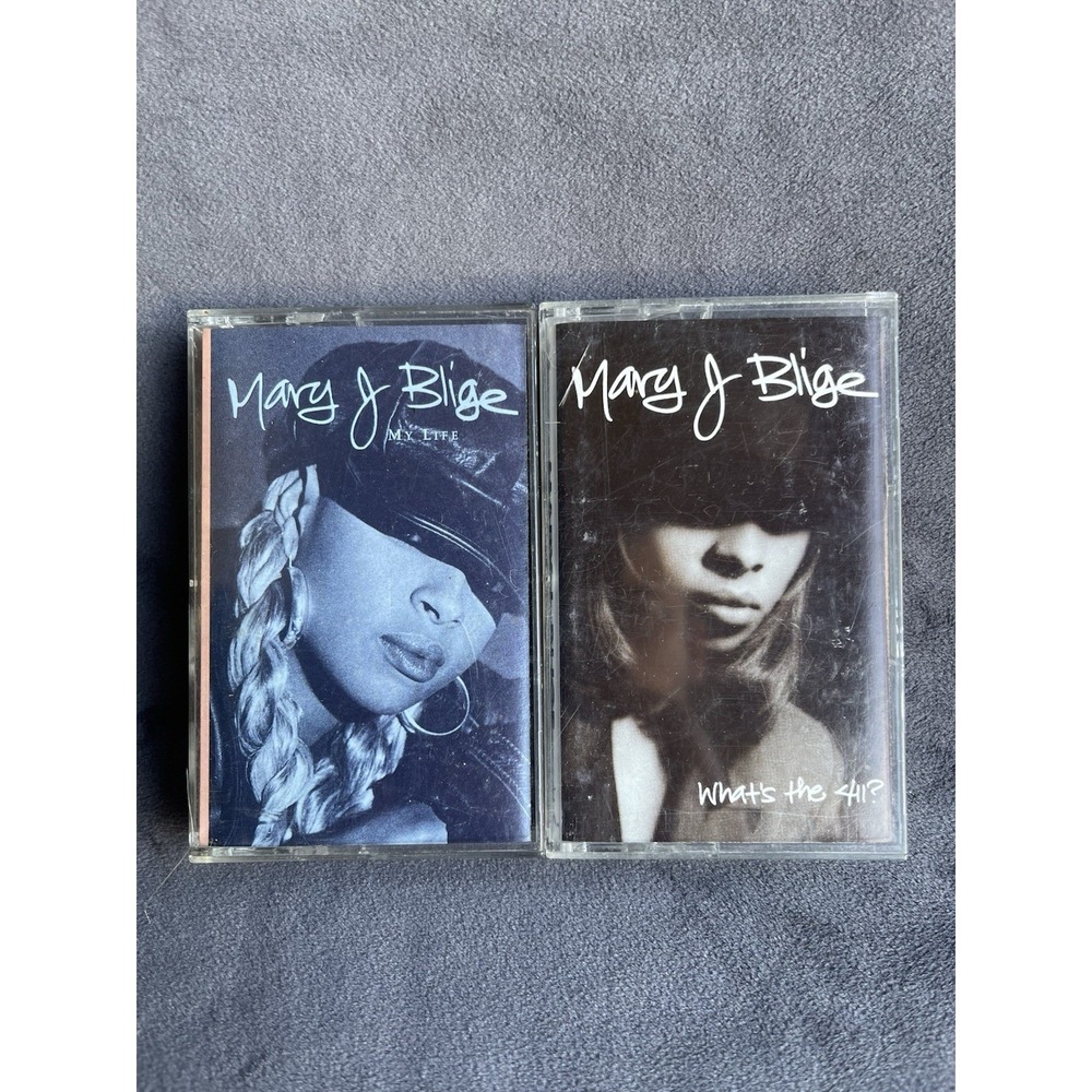 Lot of 2 Mary J Blige Cassette Tapes My Life & What's The‎ 411? 90s R&B